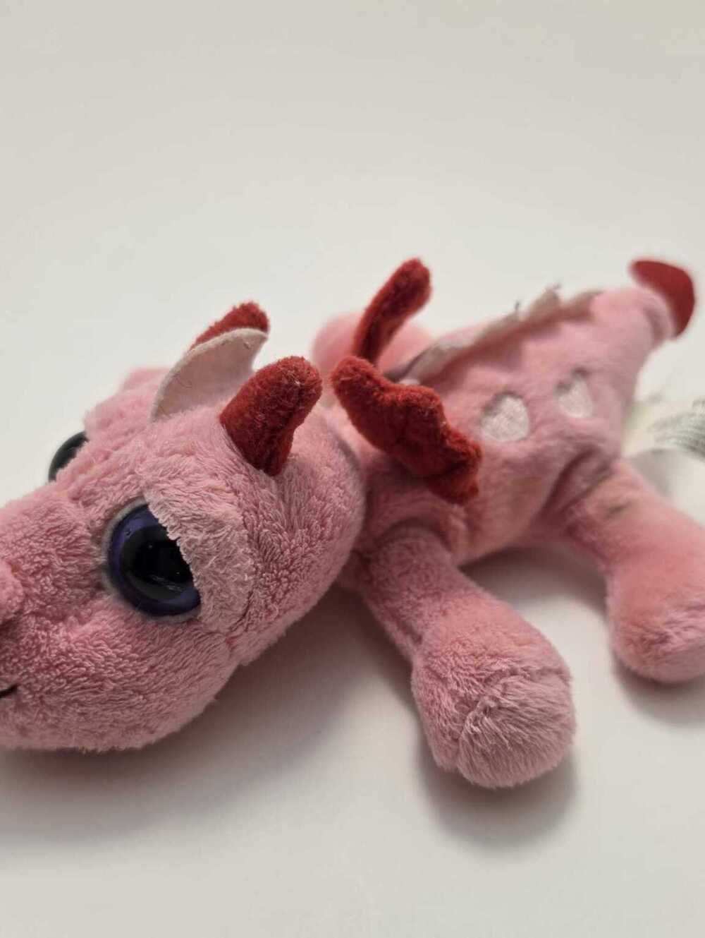 Lil Peepers Russ "Flame" the Pink Dragon Stuffed Animal Plush (6 inch)